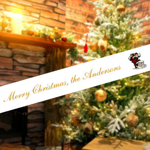 Frohe Weihnachten Vintager Weihnachtsnamen Satinband