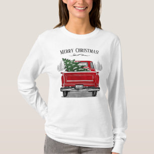 Frohe Weihnachten Vintages Red Truck Jahr T-Shirt