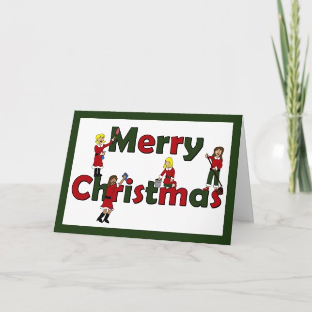 Frohe Weihnachten vom Mädchenservice (Vorderseite)