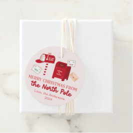Frohe Weihnachten vom Nordpol Personalisiert Geschenkanhänger
