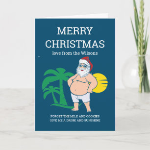 Frohe Weihnachten vom Strand Karte