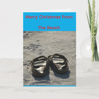 Frohe Weihnachten vom Strand Karte