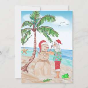 Frohe Weihnachten vom warmen Klima Santa Snowman