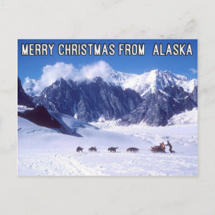 Frohe Weihnachten von Alaska-Postkarte