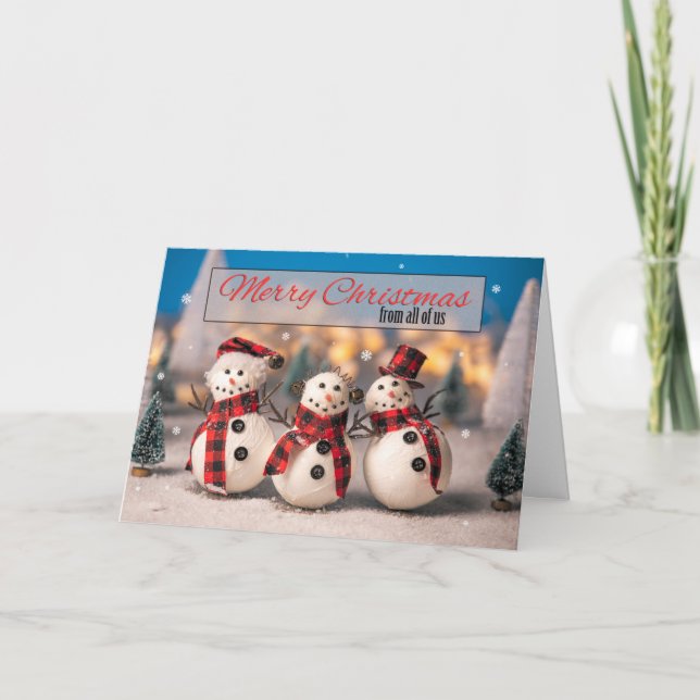 Frohe Weihnachten von allen uns Niedlichen Snowmen (Vorderseite)