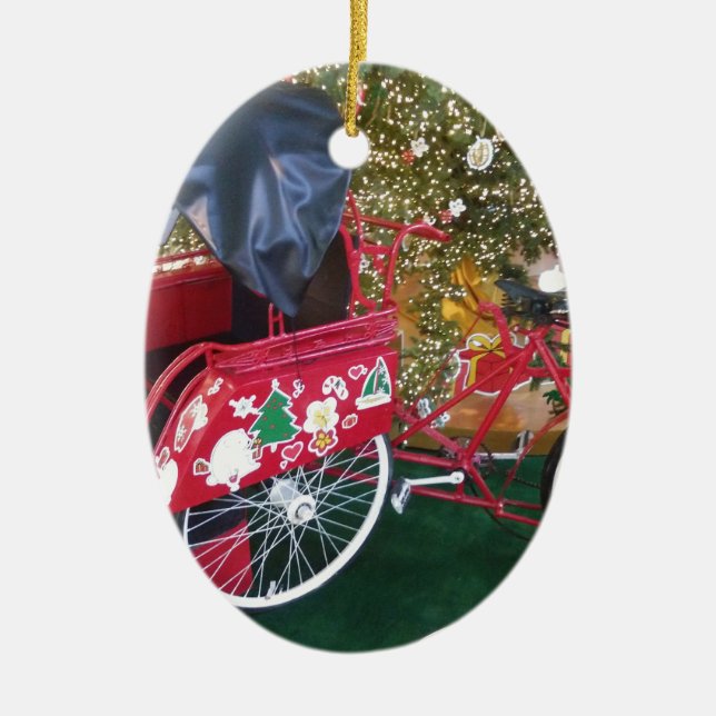 Frohe Weihnachten von Bali Indonesien Keramikornament (Vorne)