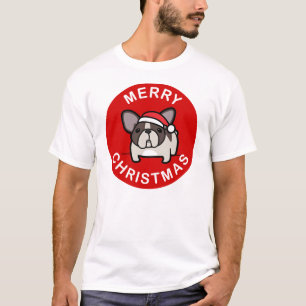 Frohe Weihnachten von Brindle gescheckter Sankt - T-Shirt