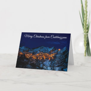 Frohe Weihnachten von Castelmezzano Italien Card