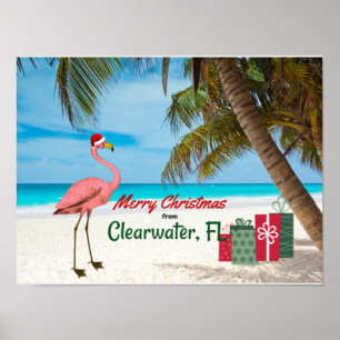 Frohe Weihnachten von Clearwater, FL Poster