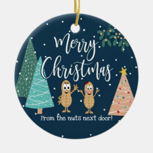 Frohe Weihnachten von den Nüssen nebenan! Keramik Ornament
