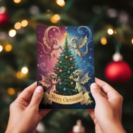 Frohe Weihnachten von den Ornament-Drachen Karte