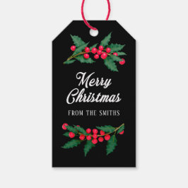 Frohe Weihnachten von der Familie Elegant Geschenkanhänger