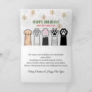 Frohe Weihnachten von der ganzen Bande Dankeskarte