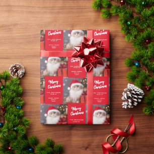 Frohe Weihnachten von der Katze in einer Weihnacht Geschenkpapier