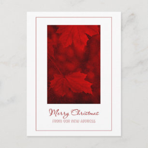 Frohe Weihnachten von der neuen Adresse Postkarte