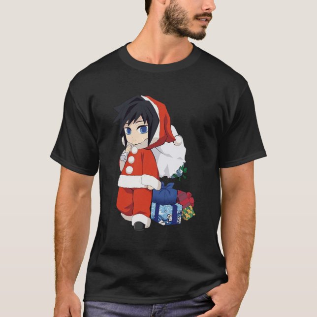 Frohe Weihnachten von Giyu Tomioka Demon Slayer 1 T-Shirt (Vorderseite)