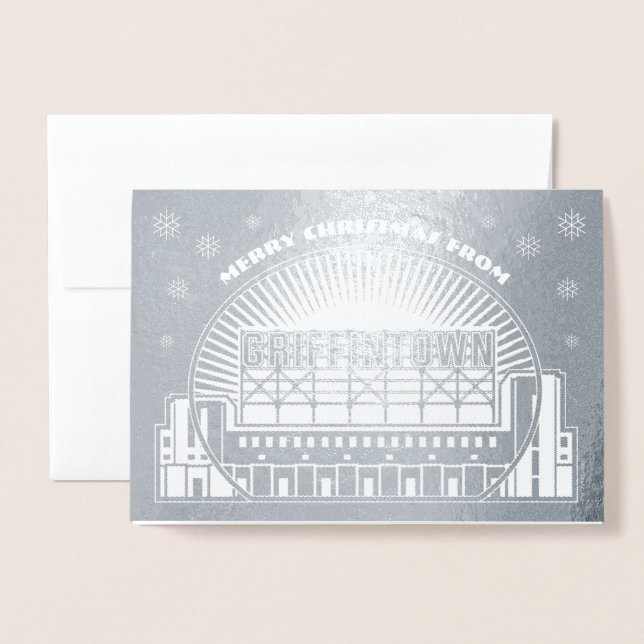 Frohe Weihnachten von Griffintown Foil Card Folienkarte (Vorderseite mit Umschlag)