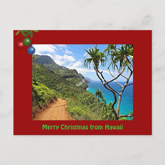 Frohe Weihnachten von Hawaii Holiday Postcard (Vorderseite)