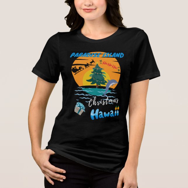 Frohe Weihnachten von Hawaii tee (Vorderseite)