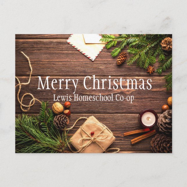 Frohe Weihnachten von Homeschool Co op Postkarte (Vorderseite)