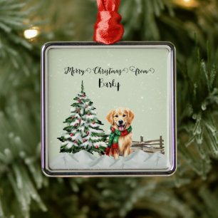 Frohe Weihnachten von Hundes Name Ornament Aus Metall
