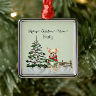 Frohe Weihnachten von Hundes Name Ornament Aus Metall