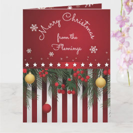 Frohe Weihnachten von (Ihrer Familie) Karte