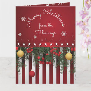Frohe Weihnachten von (Ihrer Familie) Karte