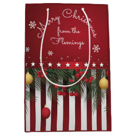 Frohe Weihnachten von (Ihrer Familie) Mittlere Geschenktüte