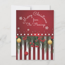 Frohe Weihnachten von (Ihrer Familie) Postkarte