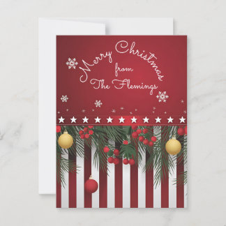 Frohe Weihnachten von (Ihrer Familie) Postkarte