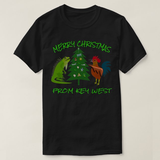 Frohe Weihnachten von Key West T-Shirt (Design vorne)