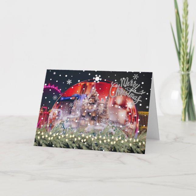 Frohe Weihnachten von Las Vegas Grußkarte Dankeskarte (Vorderseite)