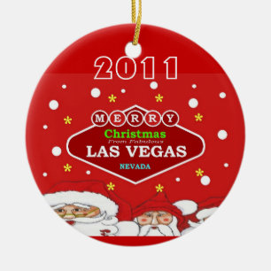 Frohe Weihnachten von Las Vegas-Verzierung Keramikornament