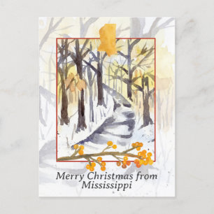 Frohe Weihnachten von Mississippi Bäume Winter Sch