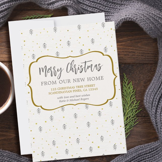Frohe Weihnachten von neuen Zuhause skandinavische Ankündigung (Von Creator hochgeladen)