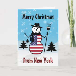 Frohe Weihnachten von New- YorkSchneemann