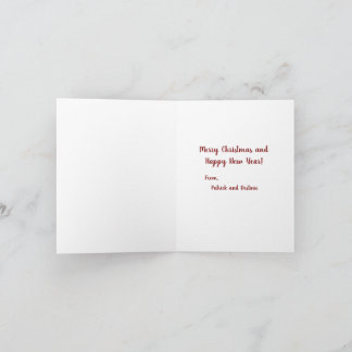 Frohe Weihnachten von Patrick und Destinie