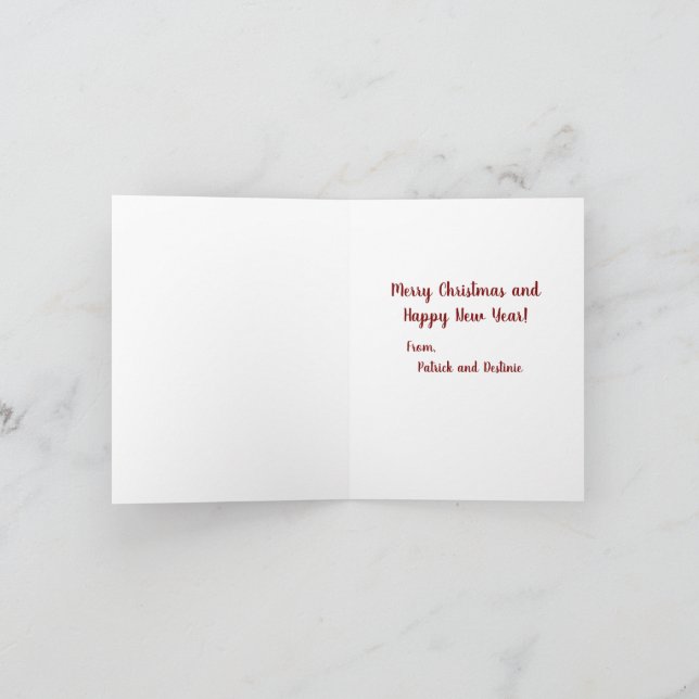 Frohe Weihnachten von Patrick und Destinie Note Ca (Innenseite)