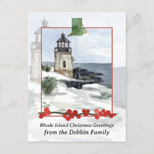 Frohe Weihnachten von Rhode Island Personalisiert