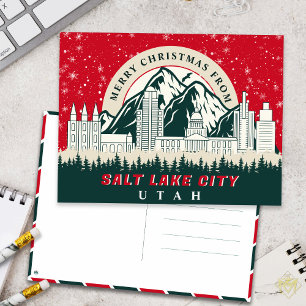 Frohe Weihnachten Von Salt Lake City Utah Souvenir Postkarte