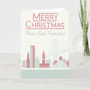 Frohe Weihnachten von San Francisco Karte