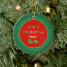 "Frohe Weihnachten von Santa" Bribe Xmas Ornament
