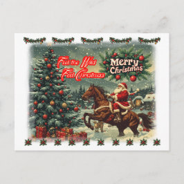 Frohe Weihnachten von Santa Claus auf einer Farbig