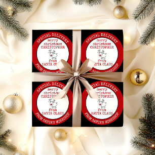 Frohe Weihnachten von Santa Claus individuell Geschenkpapier