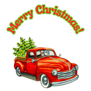 Frohe Weihnachten von Santa Karte