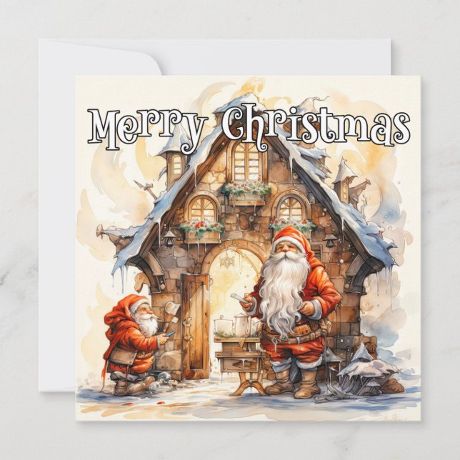 Frohe Weihnachten von Santas Werkstatt (Vorderseite)