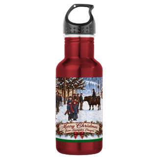 Frohe Weihnachten von Sumpter Oregon Wasserflasche
