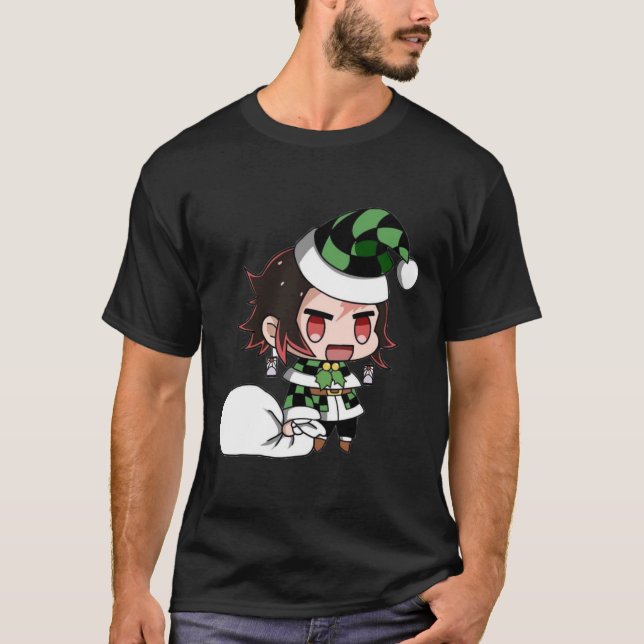 Frohe Weihnachten von Tanjiro Kamado Demon Slayer  T-Shirt (Vorderseite)