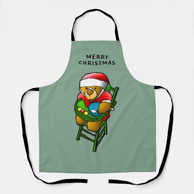 Frohe Weihnachten von Teddy Bear Schürze (Vorderseite)
